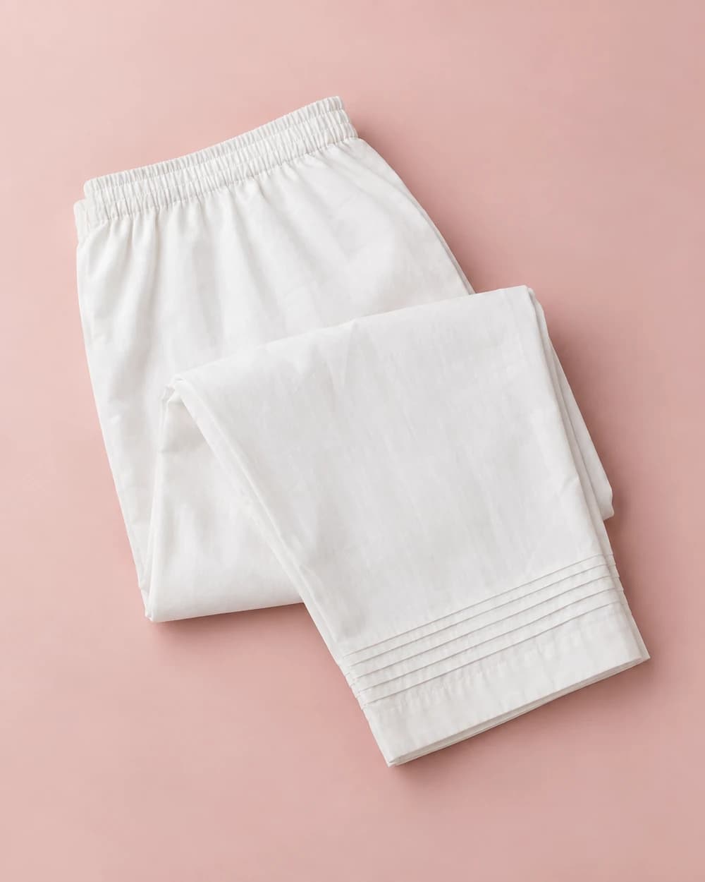 Plain cotton shalwar in white